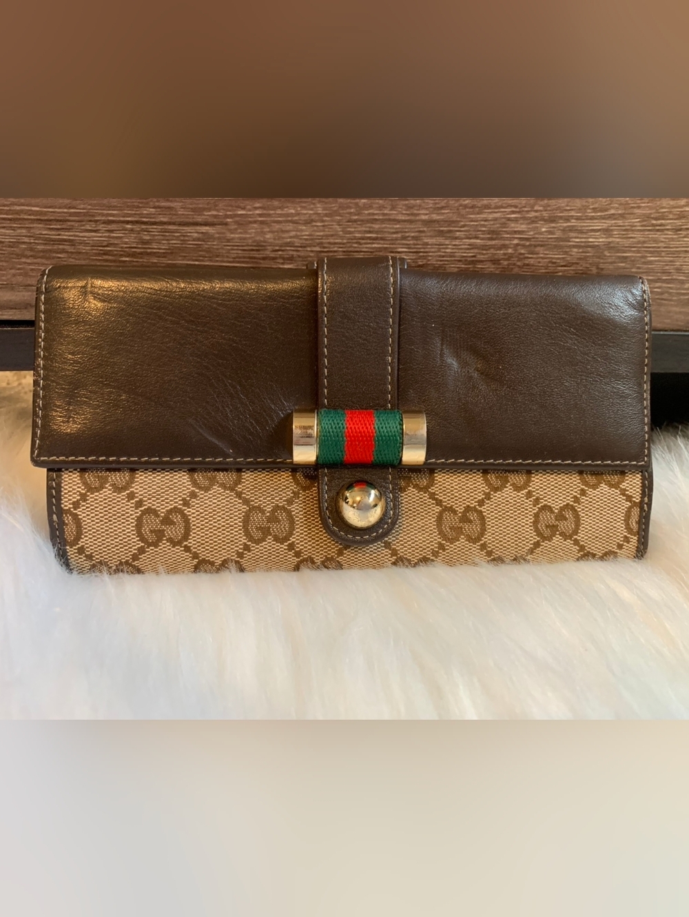 Gucci Long Wallet GG Canvas Leather Brown - Picture 3 of 13